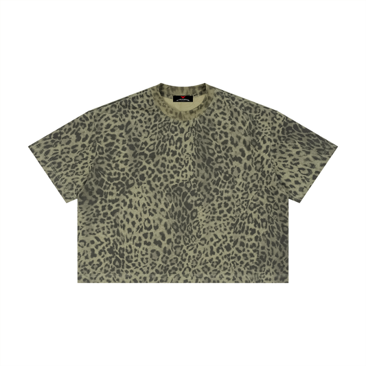 Wild Instinct | Leopard Print Boxy Oversized Tee | ILYRIANEDGE