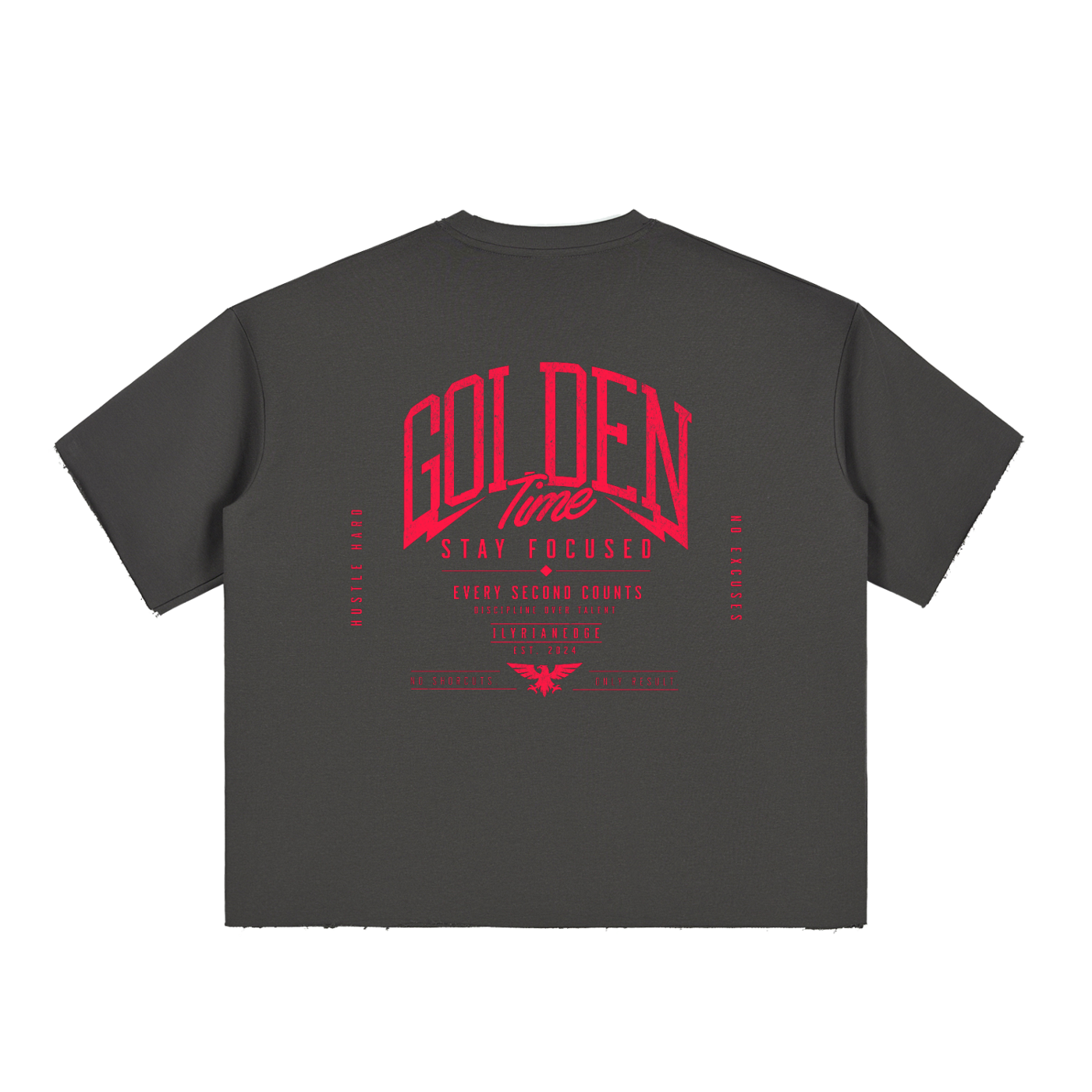 Golden Time | Heavyweight Boxy Raw Edge T-Shirt | ILYRIANEDGE