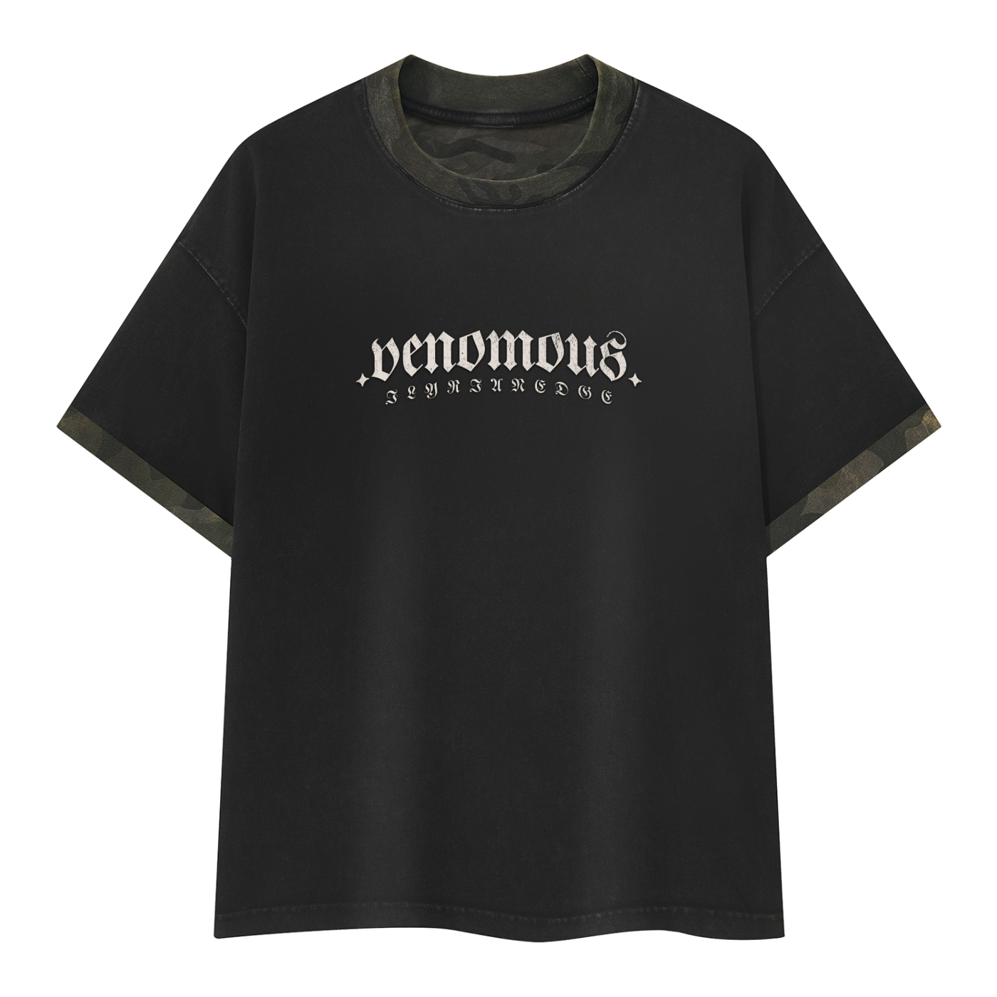 Ouroboros Legacy | Mineral Washed Boxy Panel T-Shirt | ILYRIANEDGE