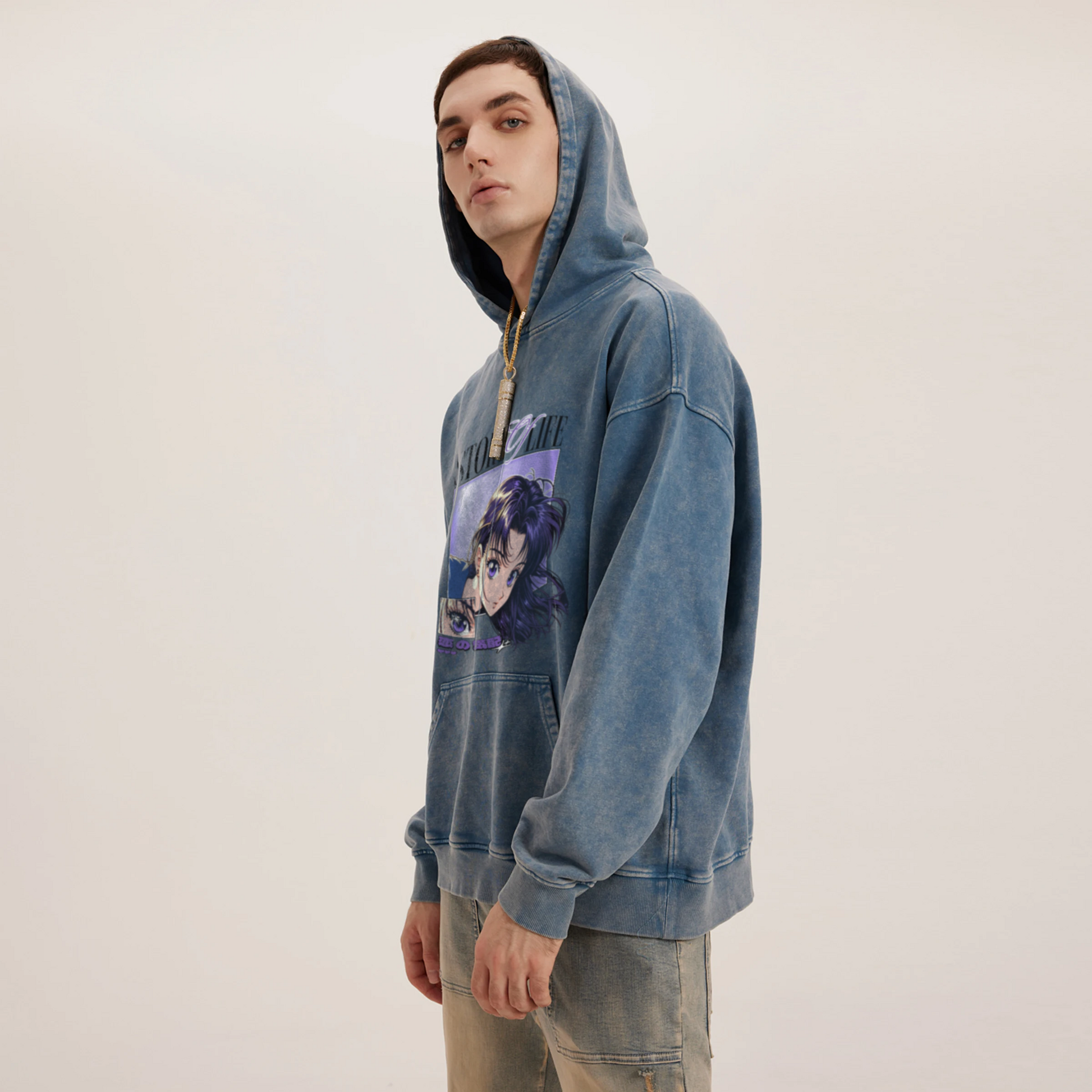Story Of Life | Oversized Faded Hoodie | ILYRIANEDGE