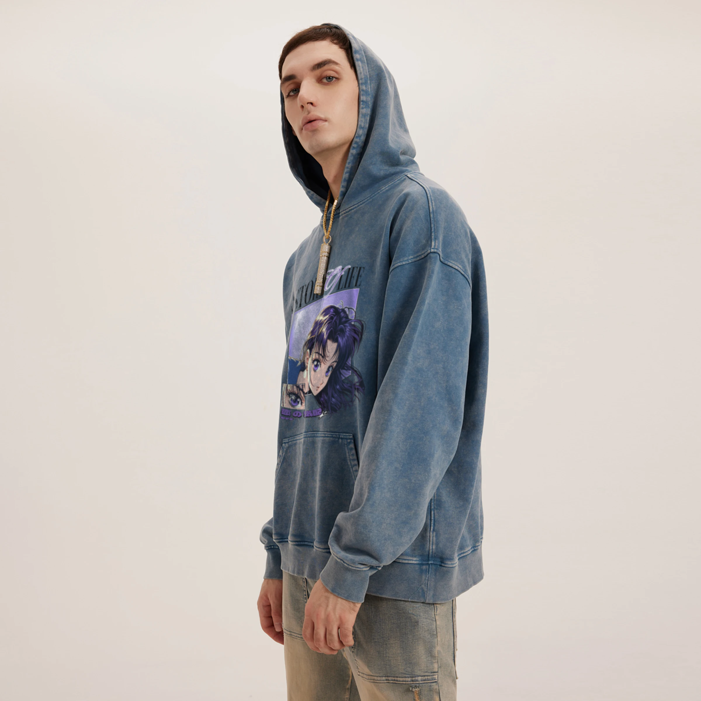 Story Of Life | Oversized Faded Hoodie | ILYRIANEDGE