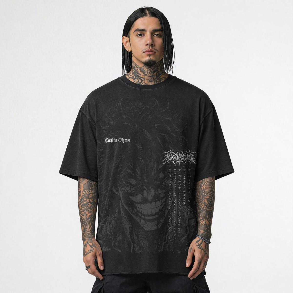 Cursed Blood  | 260GSM Faded Raw Hem T-Shirt | ILYRIANEDGE