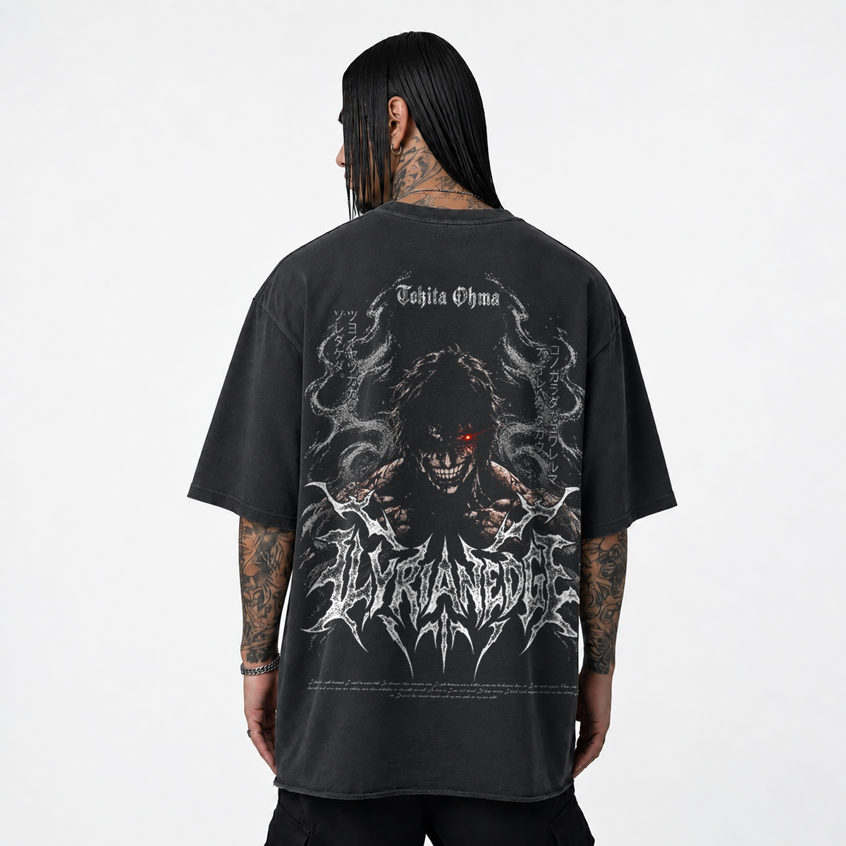 Cursed Blood  | 260GSM Faded Raw Hem T-Shirt | ILYRIANEDGE