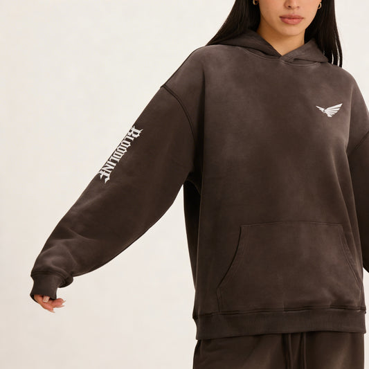 Bloodline 2.0 - 400GSM Unisex Super Heavyweight Sun Faded Hoodie