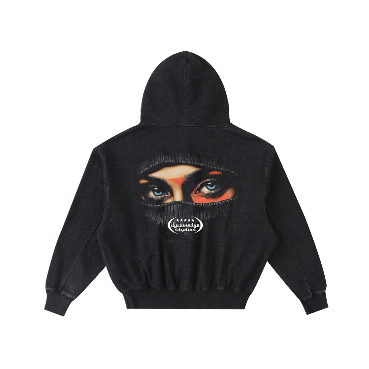Veiled | Faded Enzyme Washed Oversized Hoodie | ILYRIANEDGE