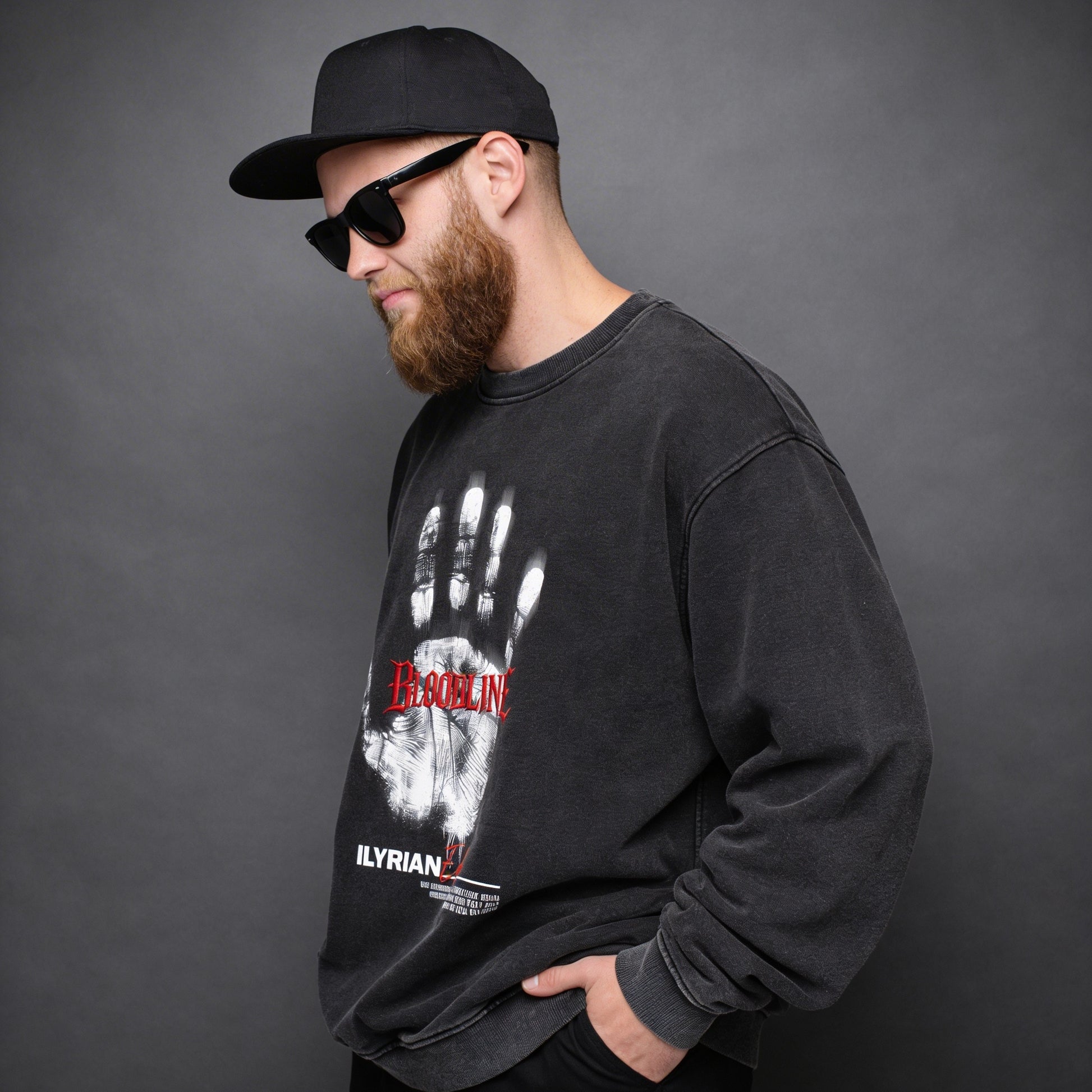 Bloodline Legacy - 440GSM Unisex Super Heavyweight Oversized Faded Sweatshirt