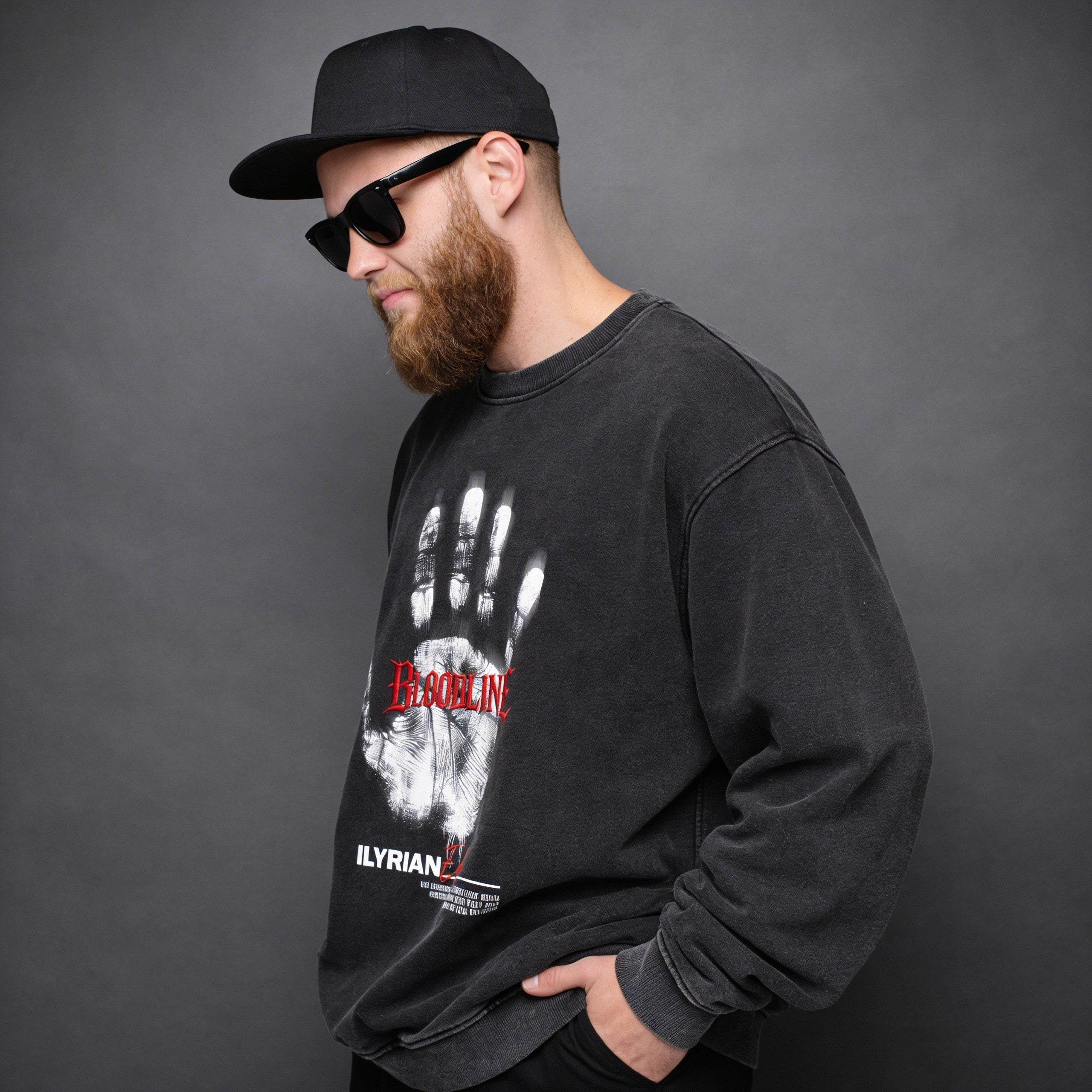 Bloodline Legacy - 440GSM Unisex Super Heavyweight Oversized Faded Sweatshirt