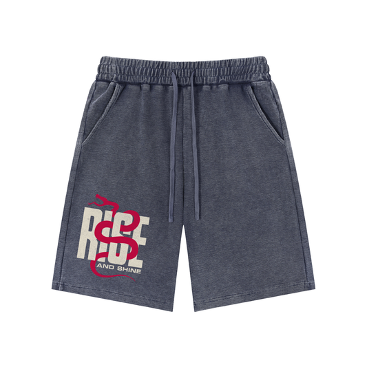 Rise | Mineral Wash Waffle Knit Shorts | ILYRIANEDGE