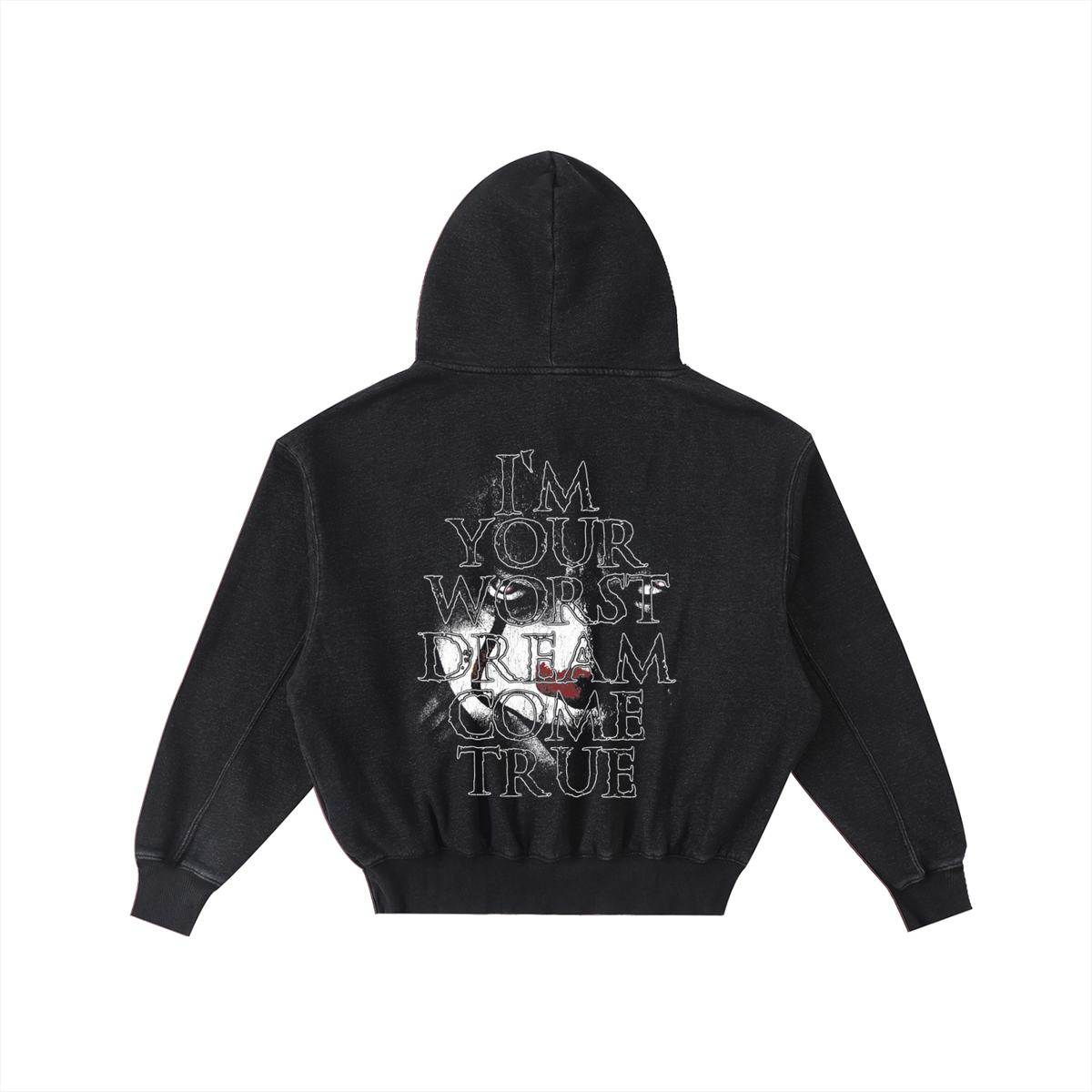 Nightmare Circus - Frayed Enzyme Washed Fleece Hoodie