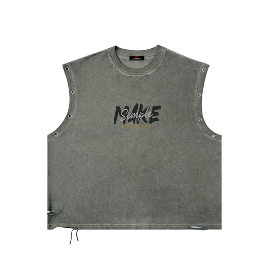 Rogue Origins | Distressed Grommet Eyelet Tank Top | ILYRIANEDGE