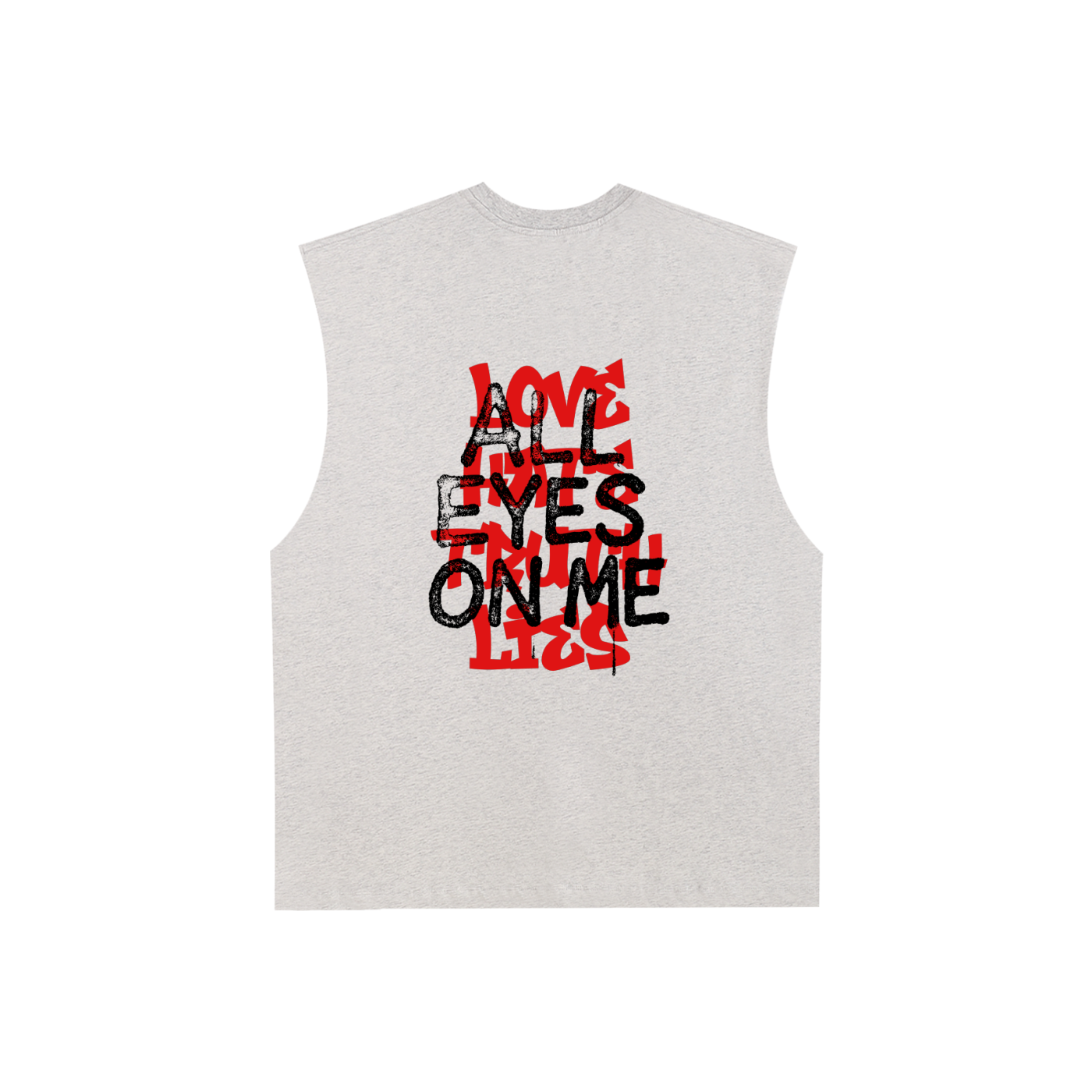 All eyes on me - Raw Edge Cotton Tank Top