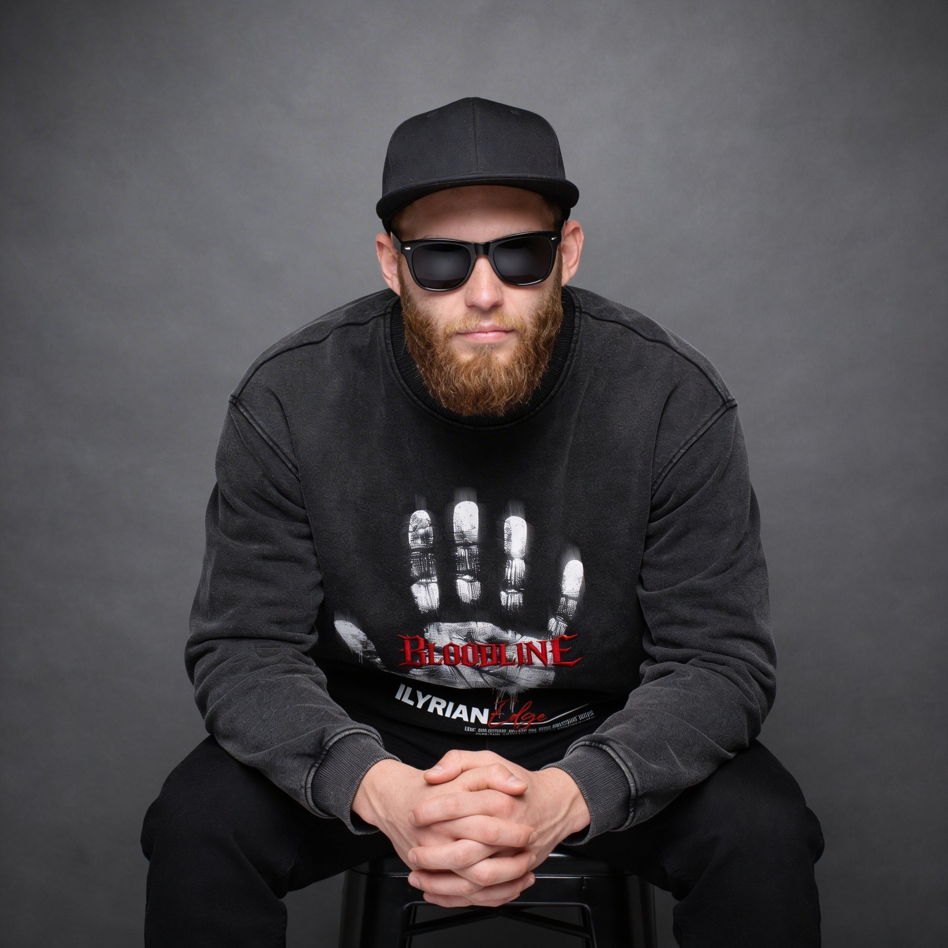 Bloodline Legacy - 440GSM Unisex Super Heavyweight Oversized Faded Sweatshirt