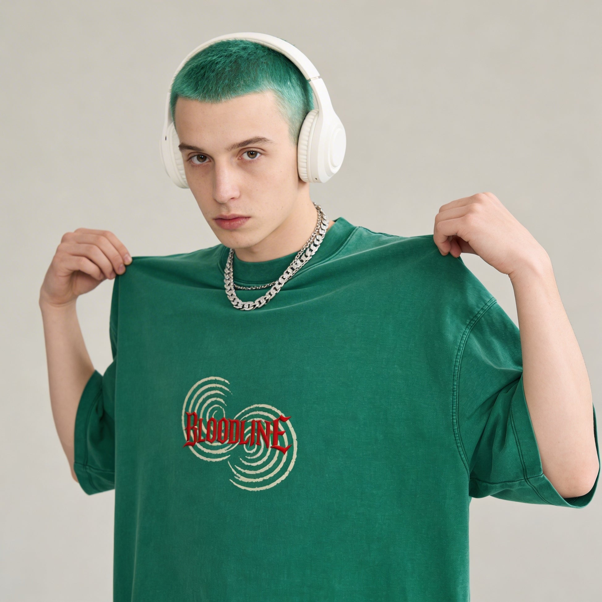 Bloodline T-Shirt - 285GSM Unisex Oversized Washed Crew Neck T-shirt