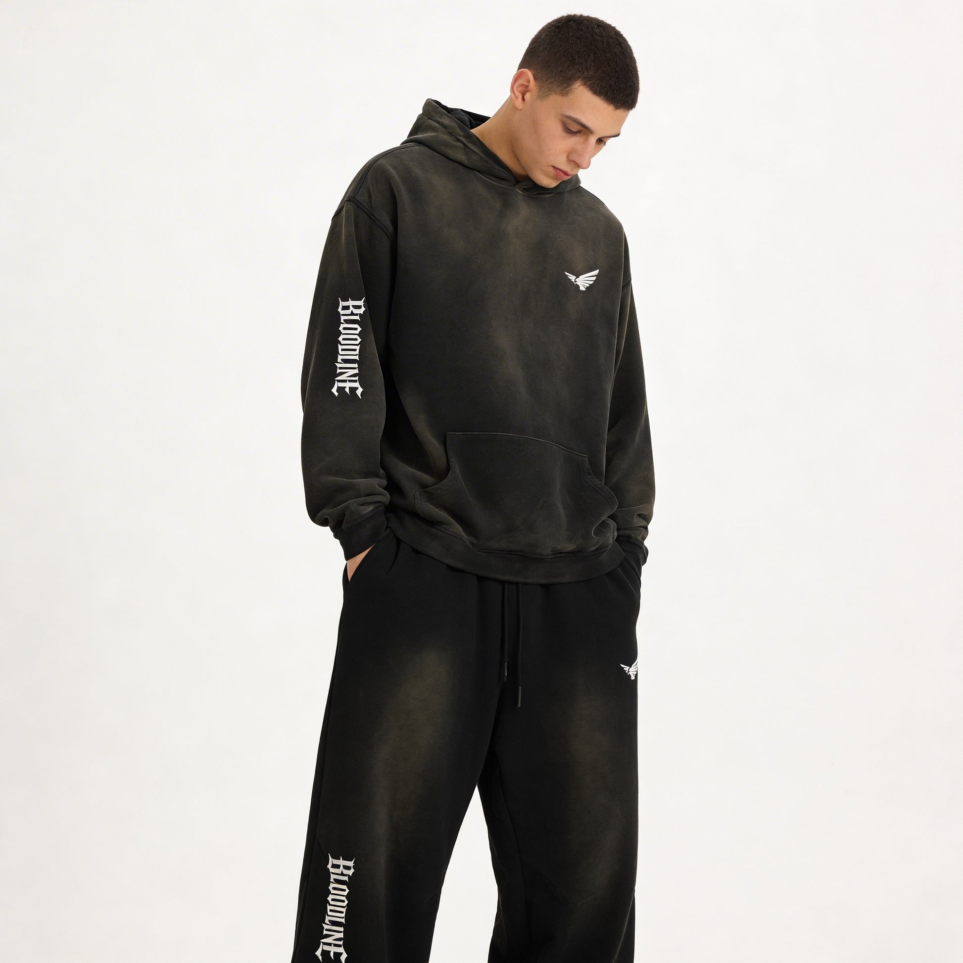 Bloodline 2.0 - 400GSM Unisex Super Heavyweight Sun Faded Hoodie