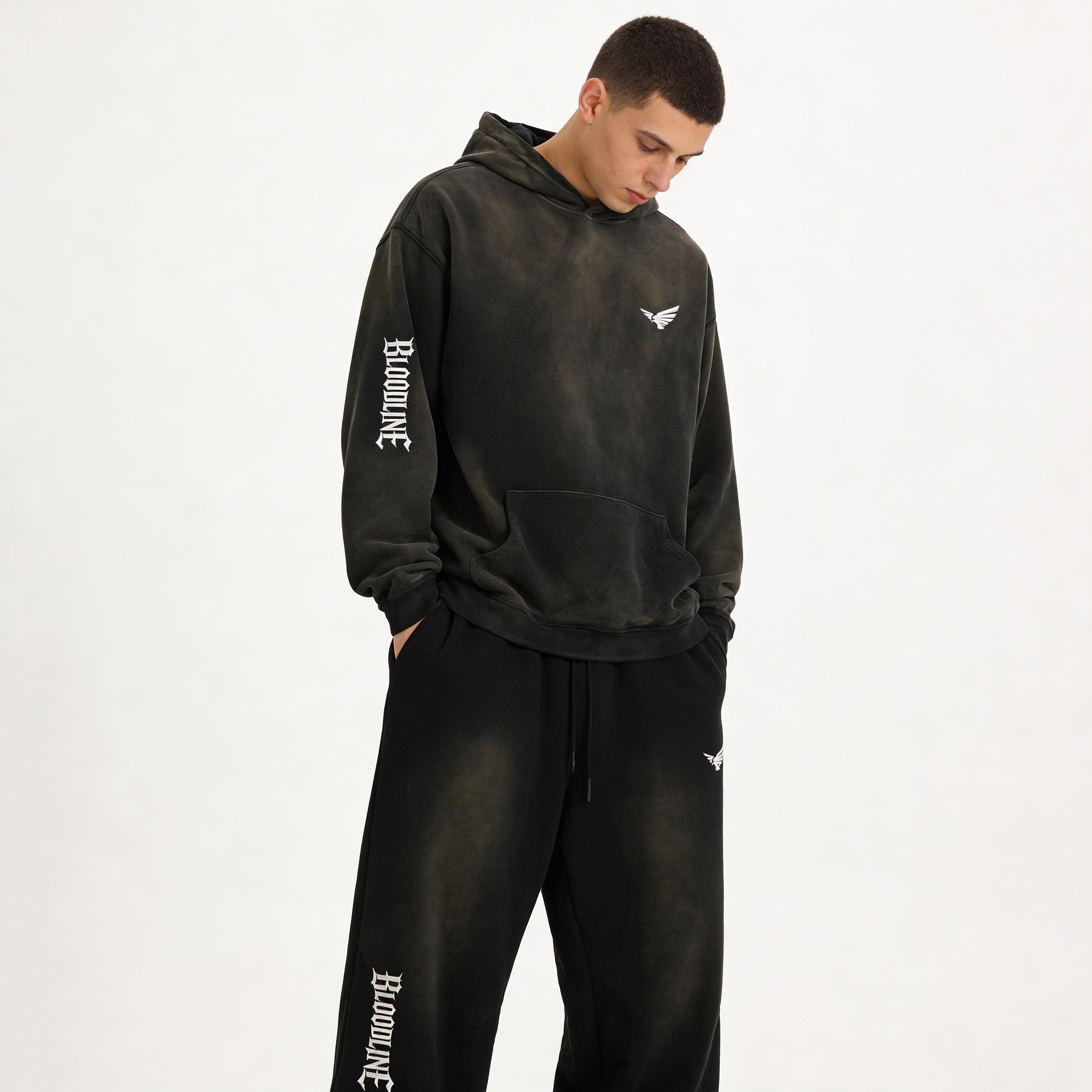 Bloodline 2.0 - 400GSM Unisex Super Heavyweight Sun Faded Hoodie