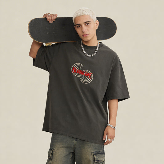 Bloodline T-Shirt - 285GSM Unisex Oversized Washed Crew Neck T-shirt