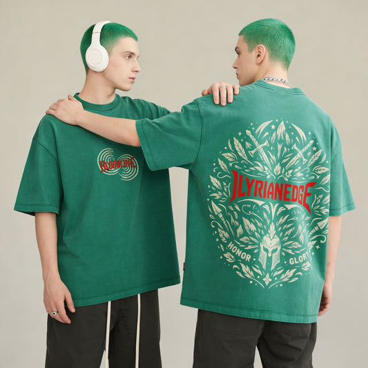 Bloodline T-Shirt - 285GSM Unisex Oversized Washed Crew Neck T-shirt