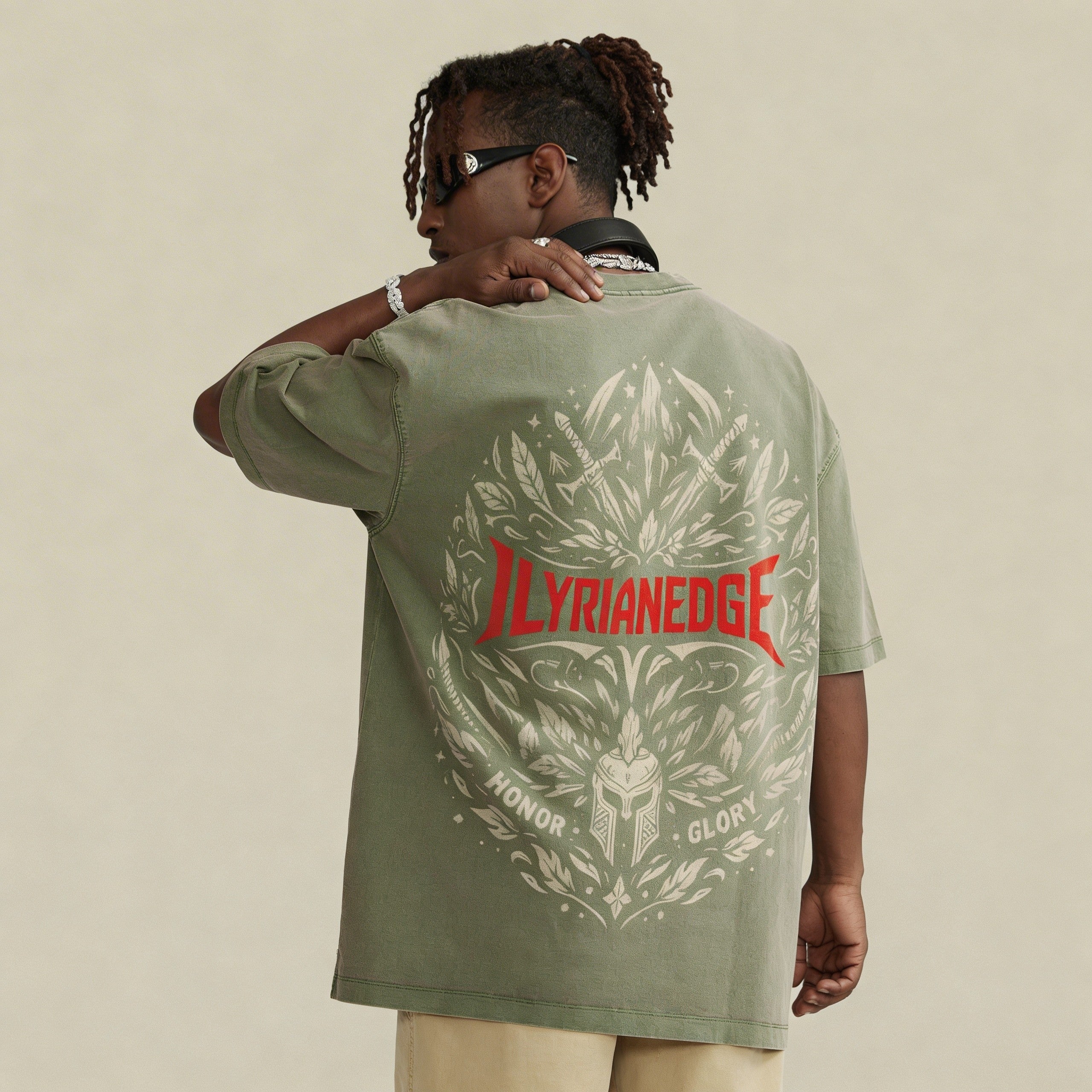 Bloodline T-Shirt - 285GSM Unisex Oversized Washed Crew Neck T-shirt