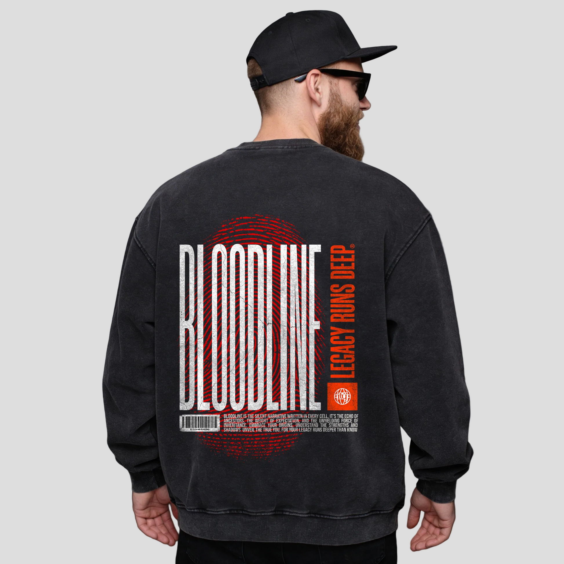 Bloodline Legacy - 440GSM Unisex Super Heavyweight Oversized Faded Sweatshirt