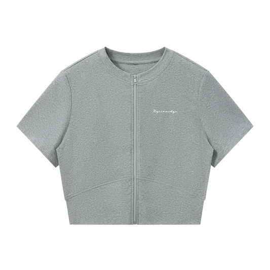 Primitive Instinct | Full Zip Crop T-Shirt | ILYRIANEDGE