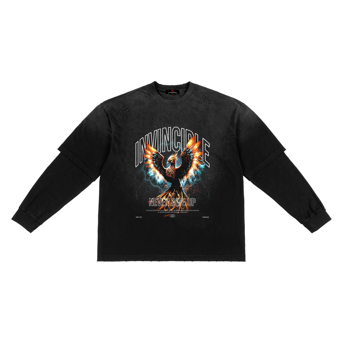 Phoenix Reborn |  Vintage Oversized T-Shirt  Sunfaded Distressed | ILYRIANEDGE