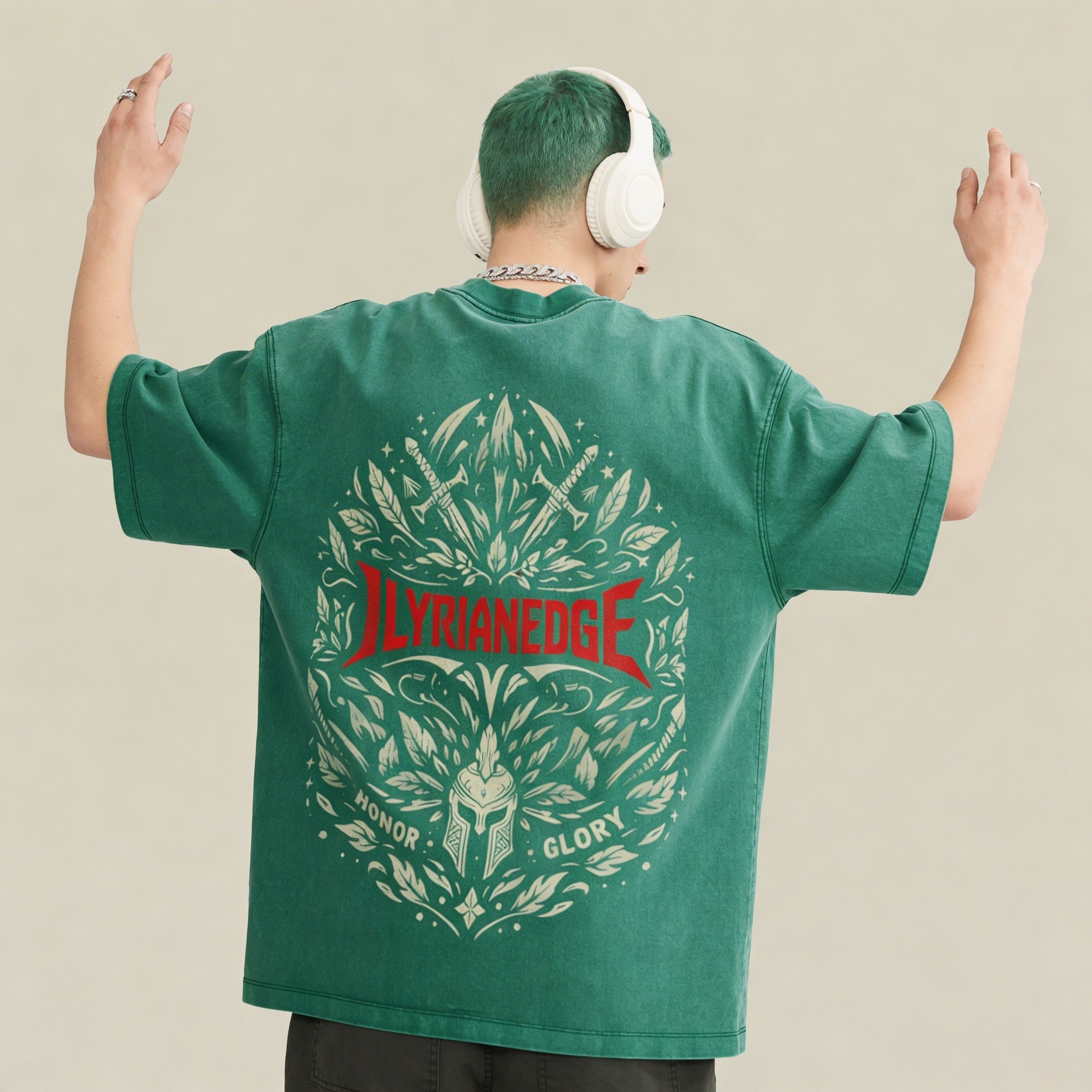 Bloodline T-Shirt - 285GSM Unisex Oversized Washed Crew Neck T-shirt