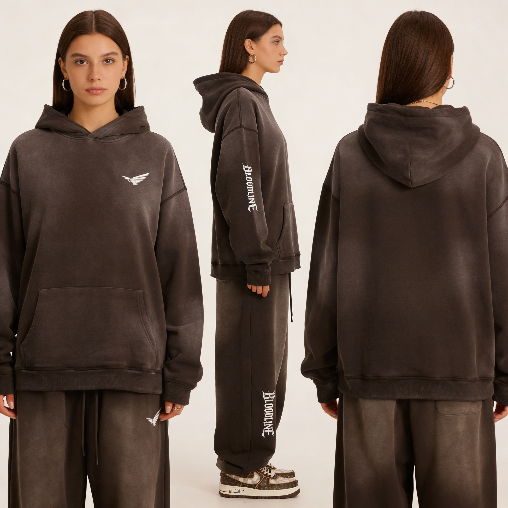 Bloodline 2.0 - 400GSM Unisex Super Heavyweight Sun Faded Hoodie