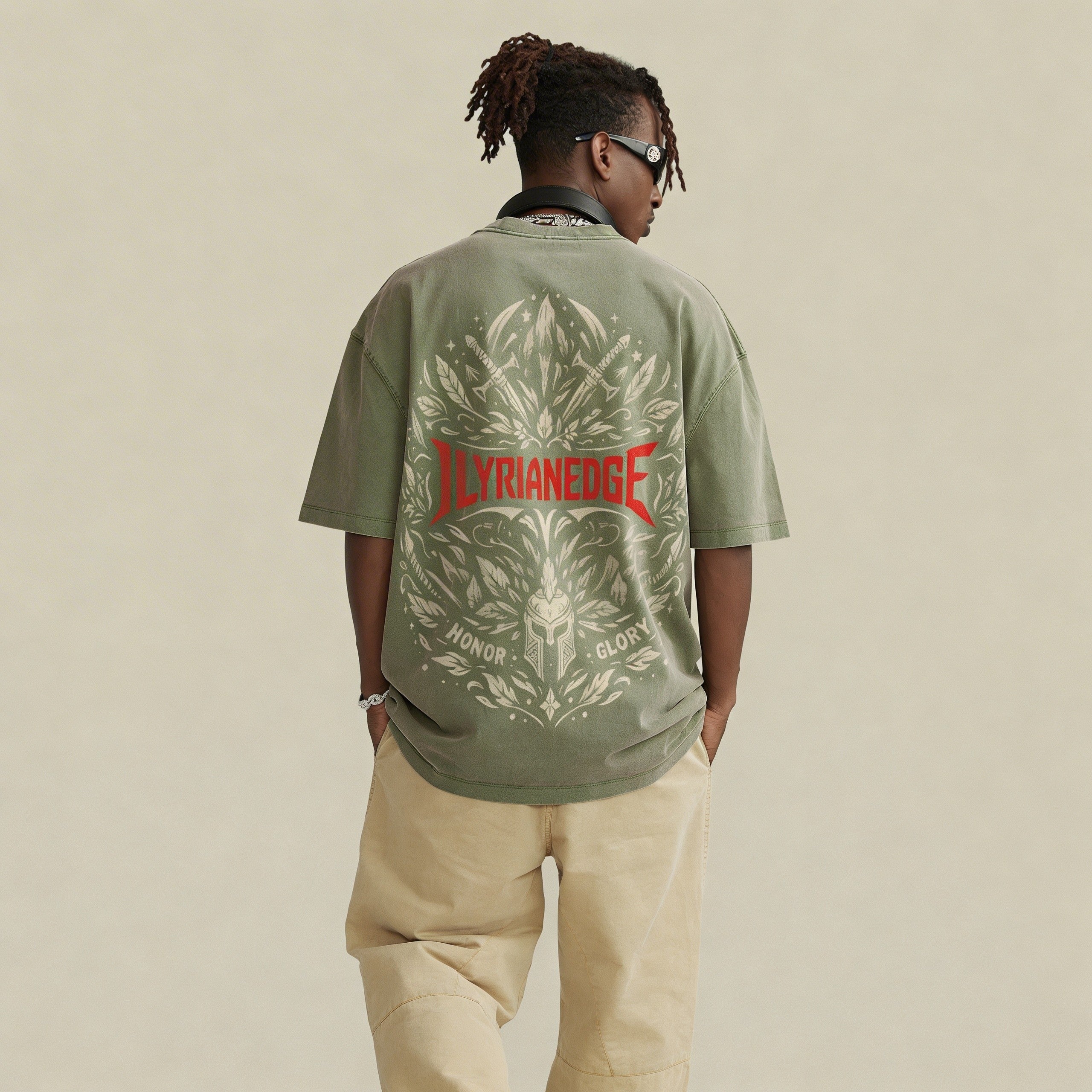 Bloodline T-Shirt - 285GSM Unisex Oversized Washed Crew Neck T-shirt