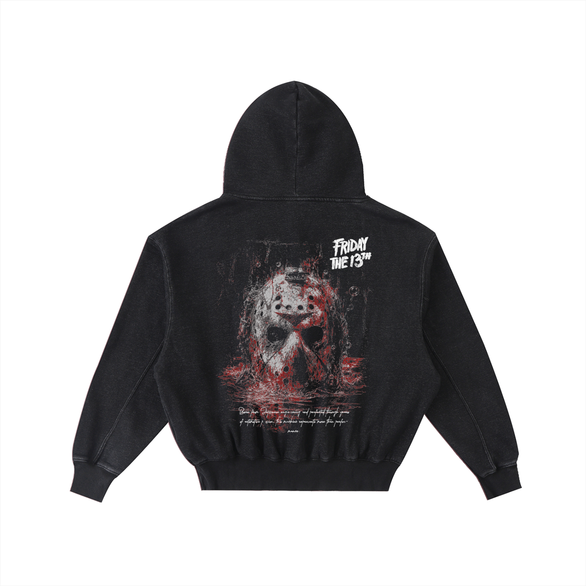 Friday 13th |350GSM Frayed Washed Fleece Hoodie | ILYRIANEDGE