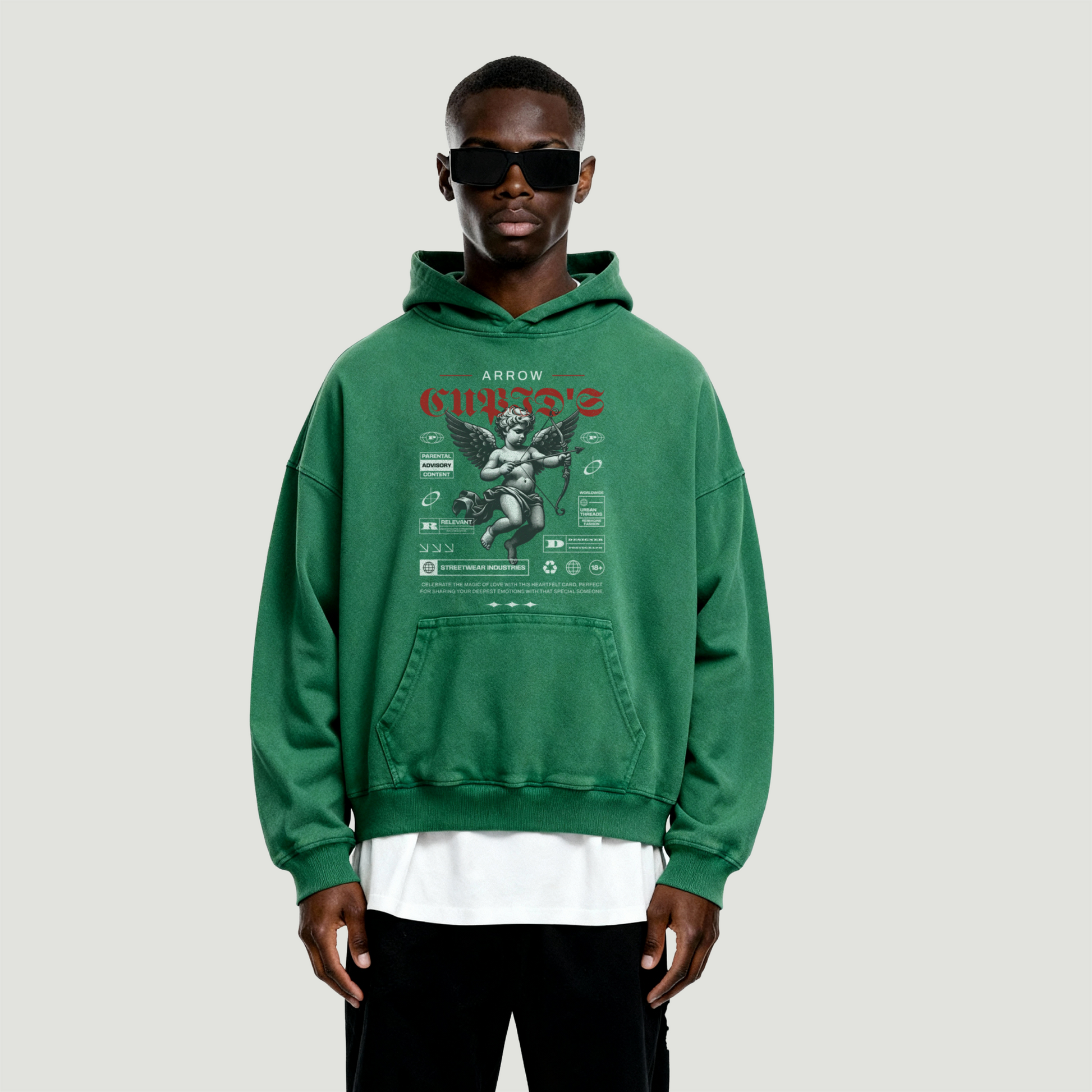 Arrow Hoodie | Oversized Faded Hoodie | ILYRIANEDGE