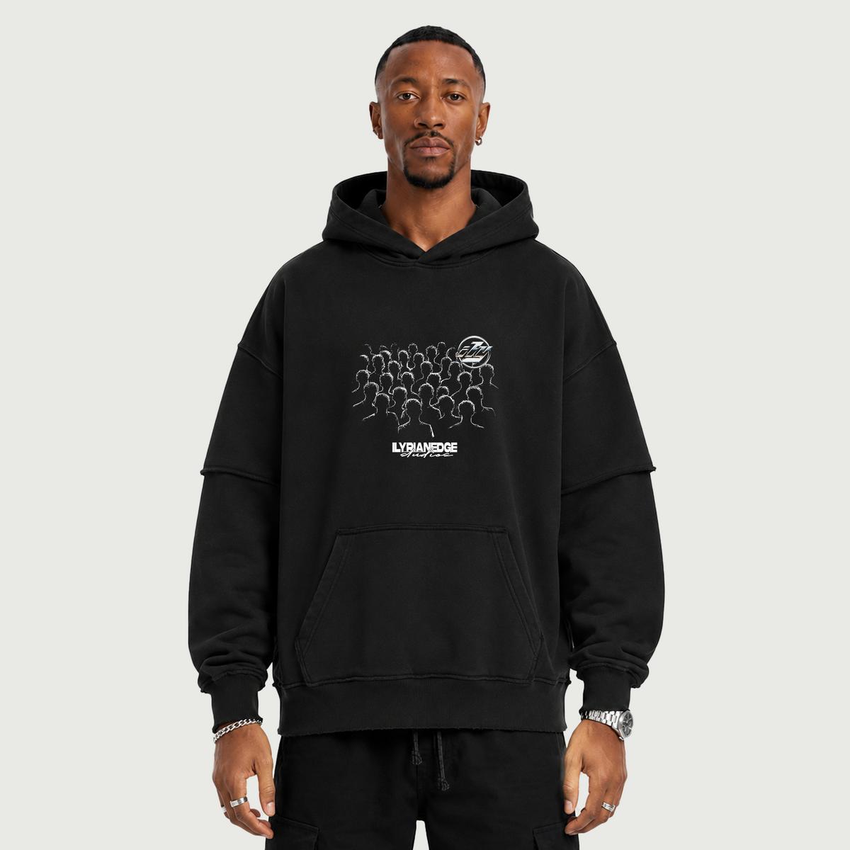 Unfiltered Instinct | Oversized Snow Washed Hoodie | ILYRIANEDGE