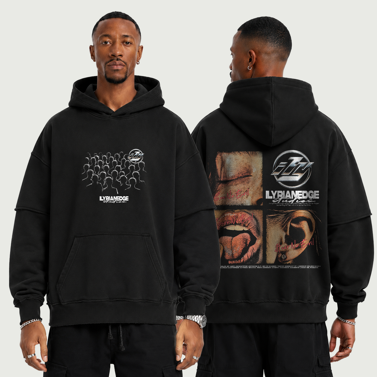 Unfiltered Instinct | Oversized Snow Washed Hoodie | ILYRIANEDGE