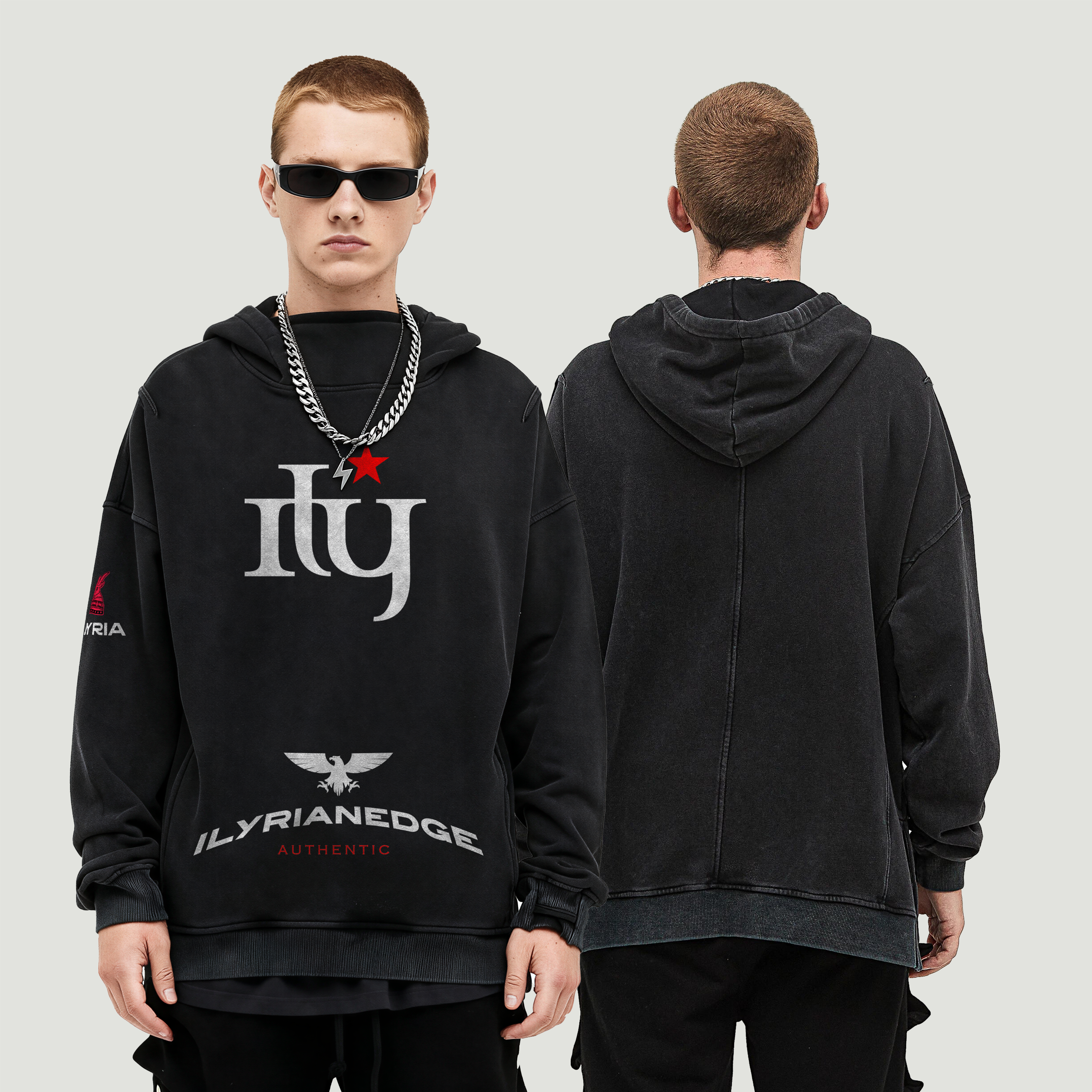 ILY Hoodie | Washed Turtleneck Hoodie | ILYRIANEDGE