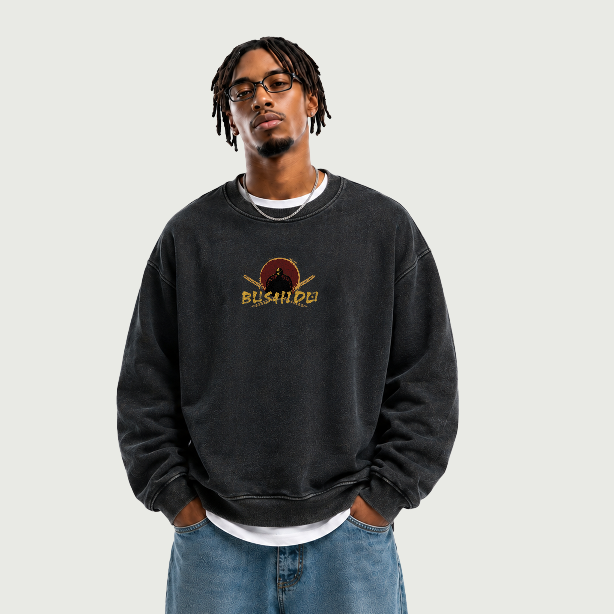 Bushido | Oversized Faded Sweatshirt | ILYRIANEDGE