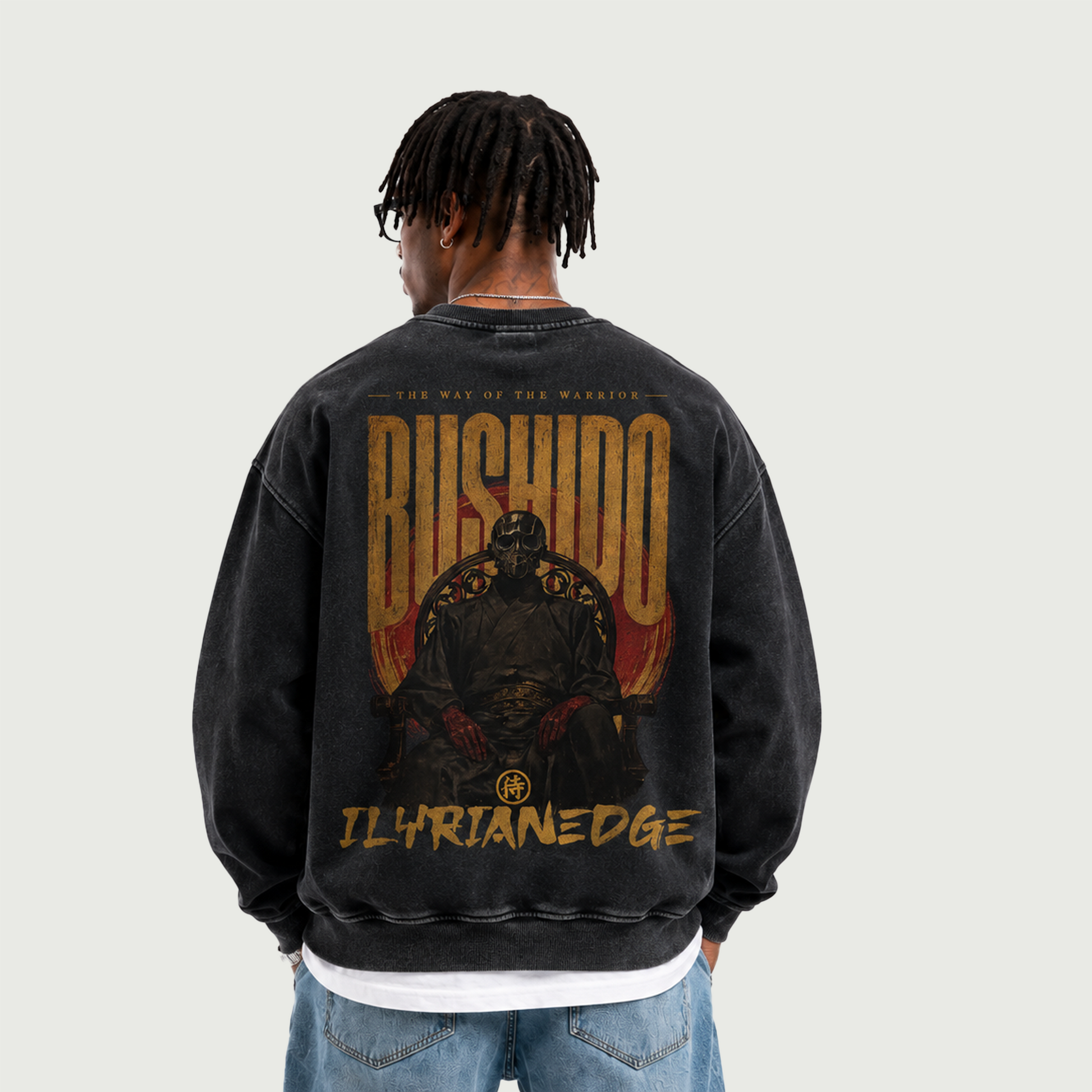 Bushido | Oversized Faded Sweatshirt | ILYRIANEDGE