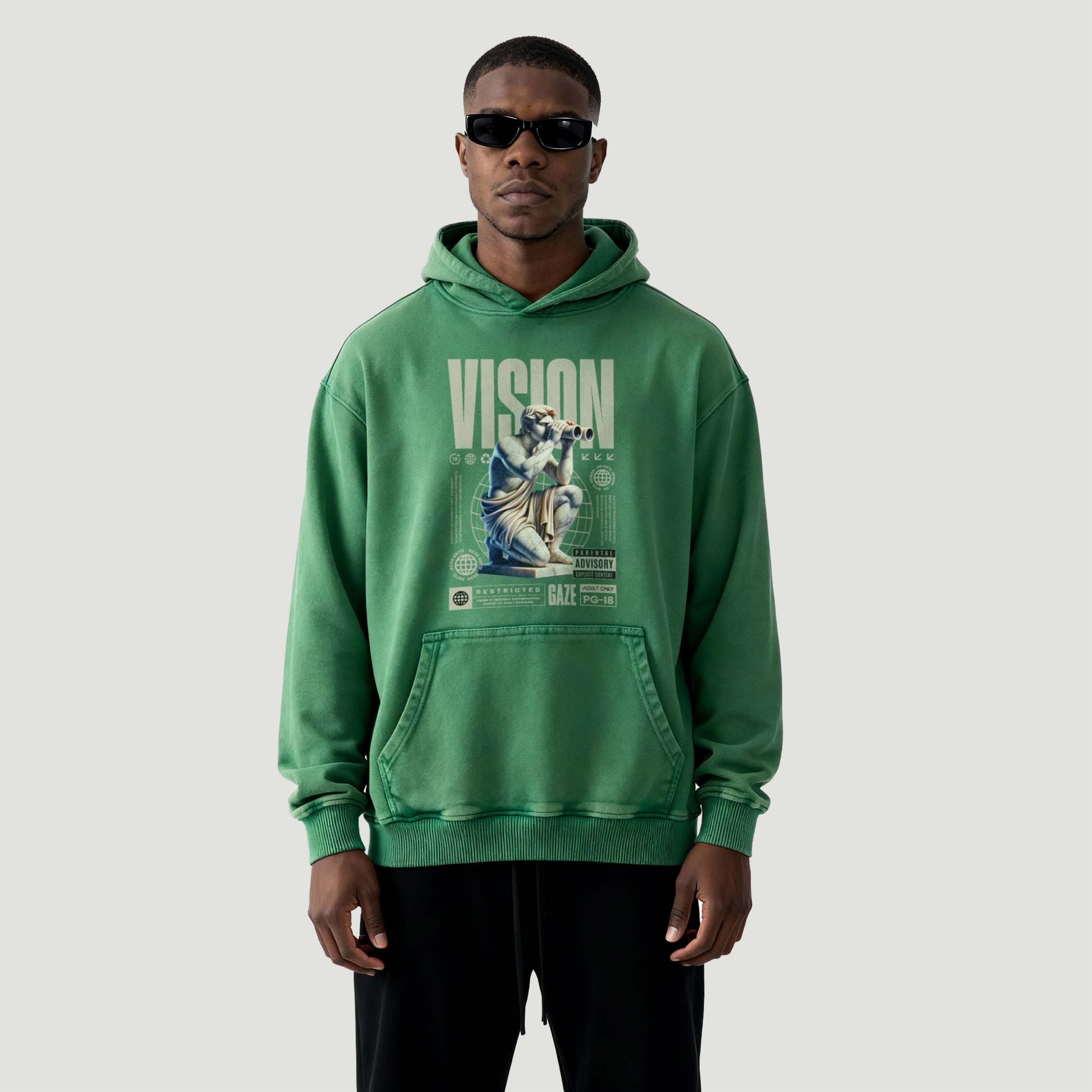 VISION | Oversized Faded Hoodie | ILYRIANEDGE
