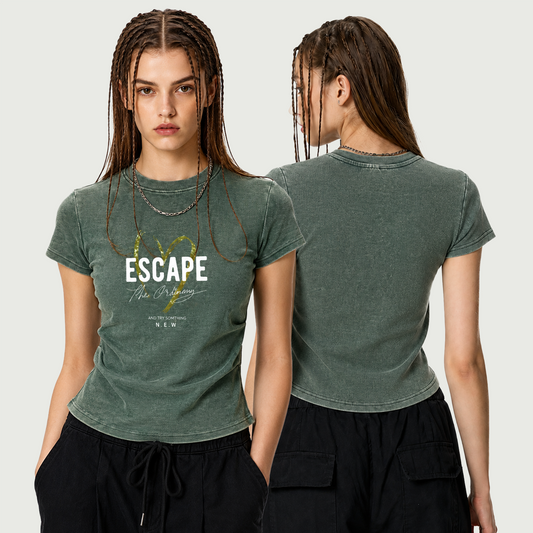 Escape | Vintage Washed Bodycon Tee | ILYRIANEDGE