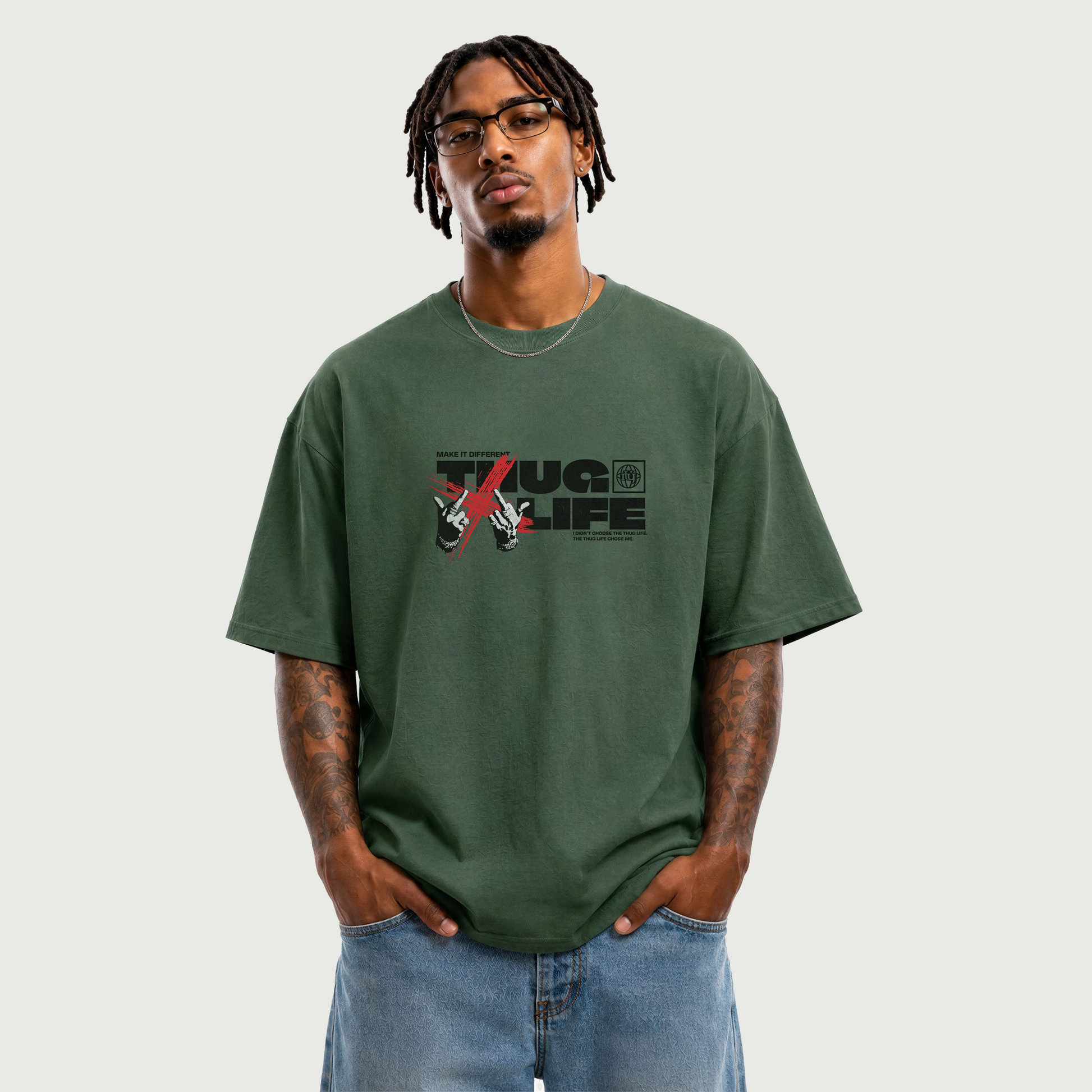 Thug Life | Oversized Crew Neck Tee | ILYRIANEDGE