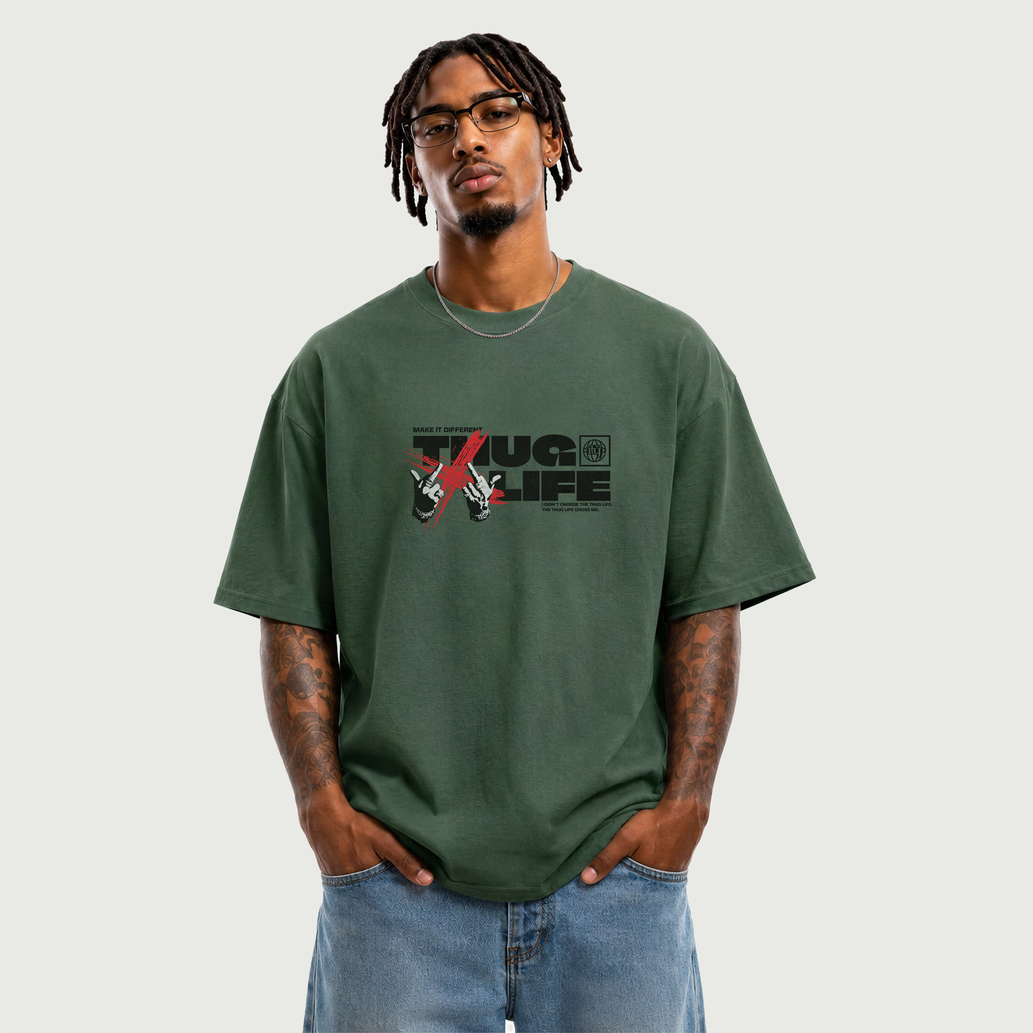 Thug Life | Oversized Crew Neck Tee | ILYRIANEDGE