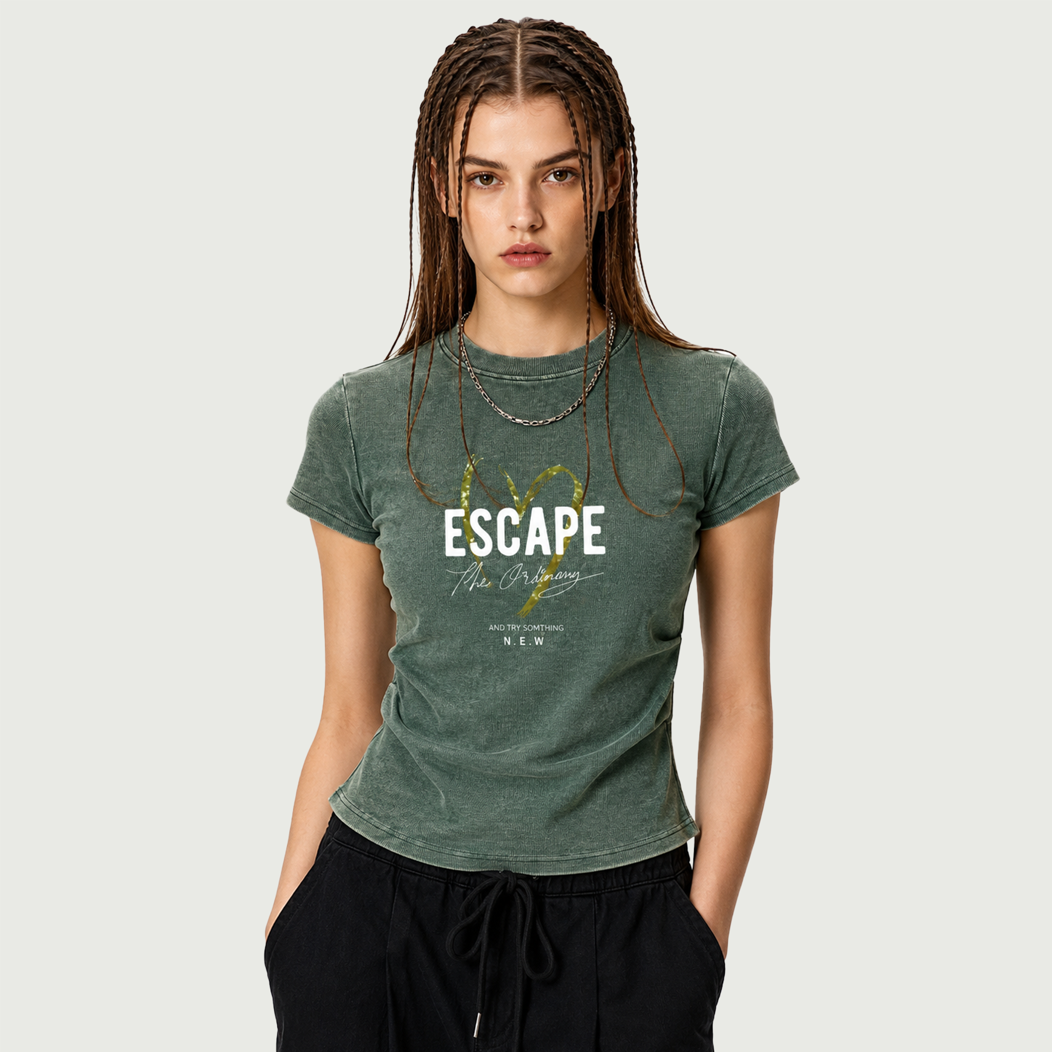 Escape | Vintage Washed Bodycon Tee | ILYRIANEDGE