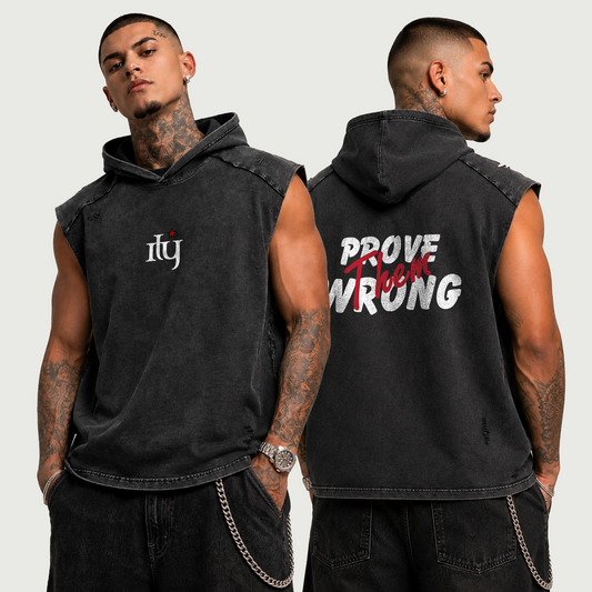 Iron Will | Snow Washed Boxy Hooded Tank Top | ILYRIANEDGE