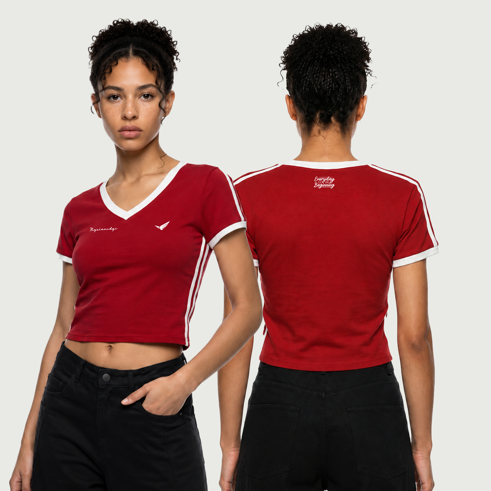Everyday Beginnings | V-Neck Crop T-Shirt | ILYRIANEDGE
