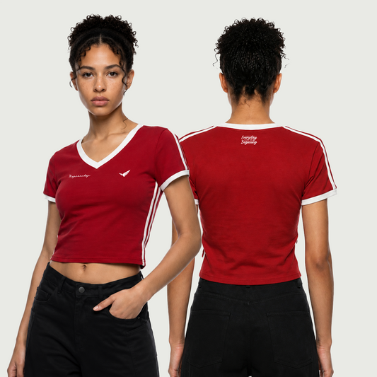 Everyday Beginnings | V-Neck Crop T-Shirt | ILYRIANEDGE