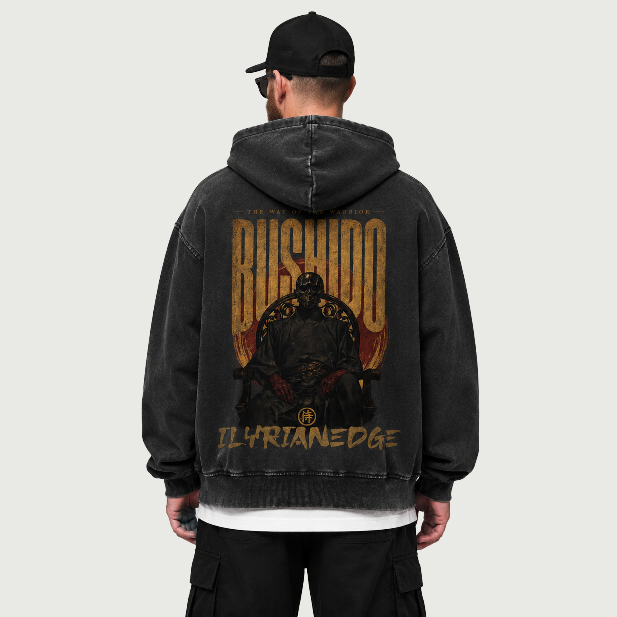 Bushido | Vintage Snow Wash Zip Hoodie | ILYRIANEDGE