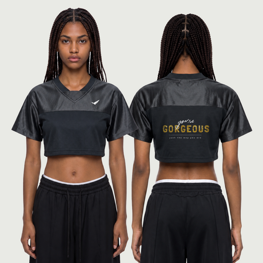 Gorgeous | Cropped V-Neck Jersey | ILYRIANEDGE