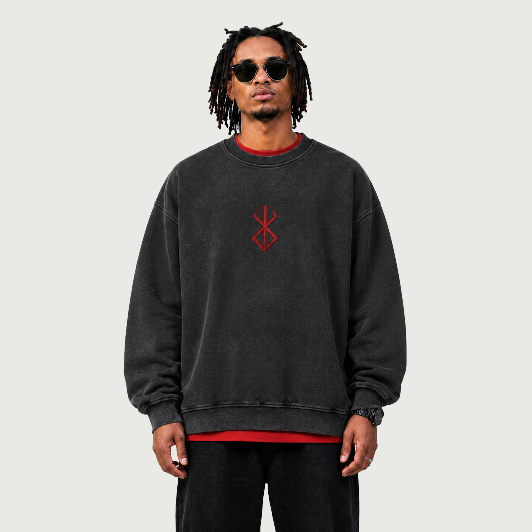 Berserk | Oversized Faded Sweatshirt | ILYRIANEDGE