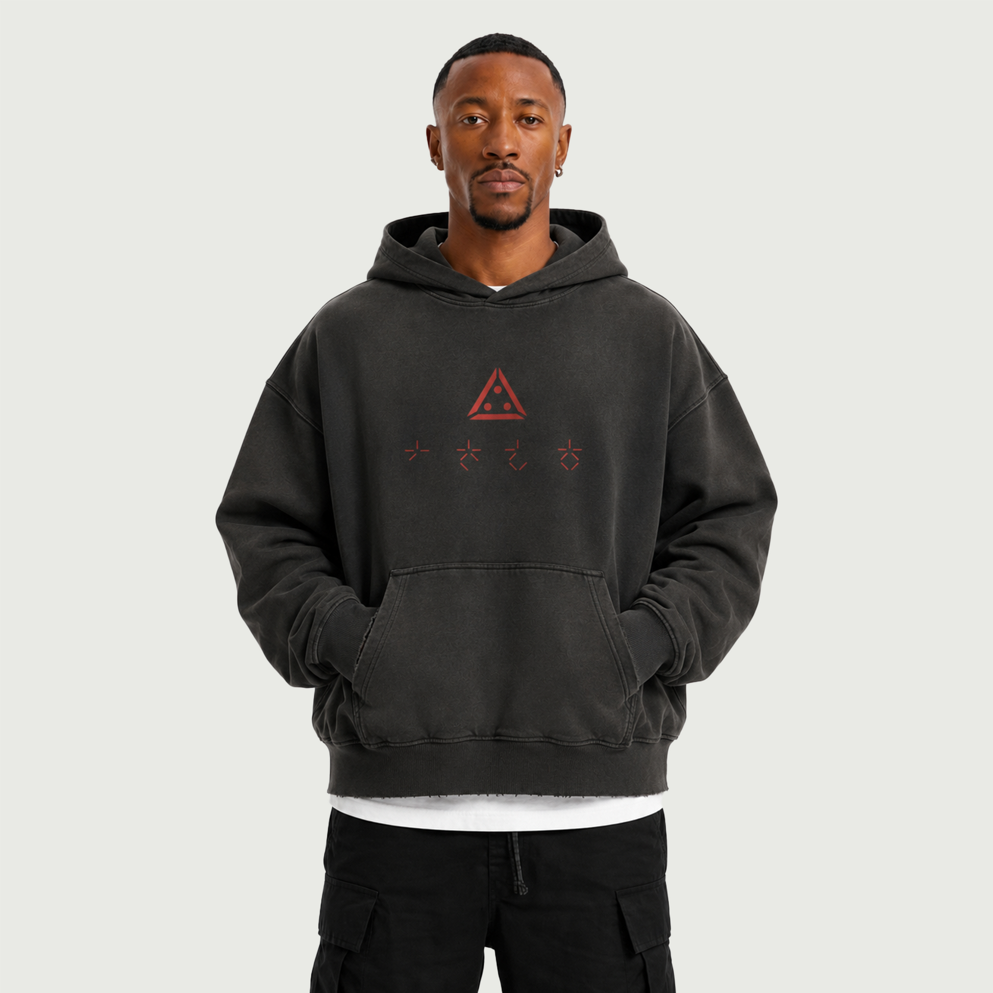 Predator | Distressed Sun-Faded Hoodie | ILYRIANEDGE