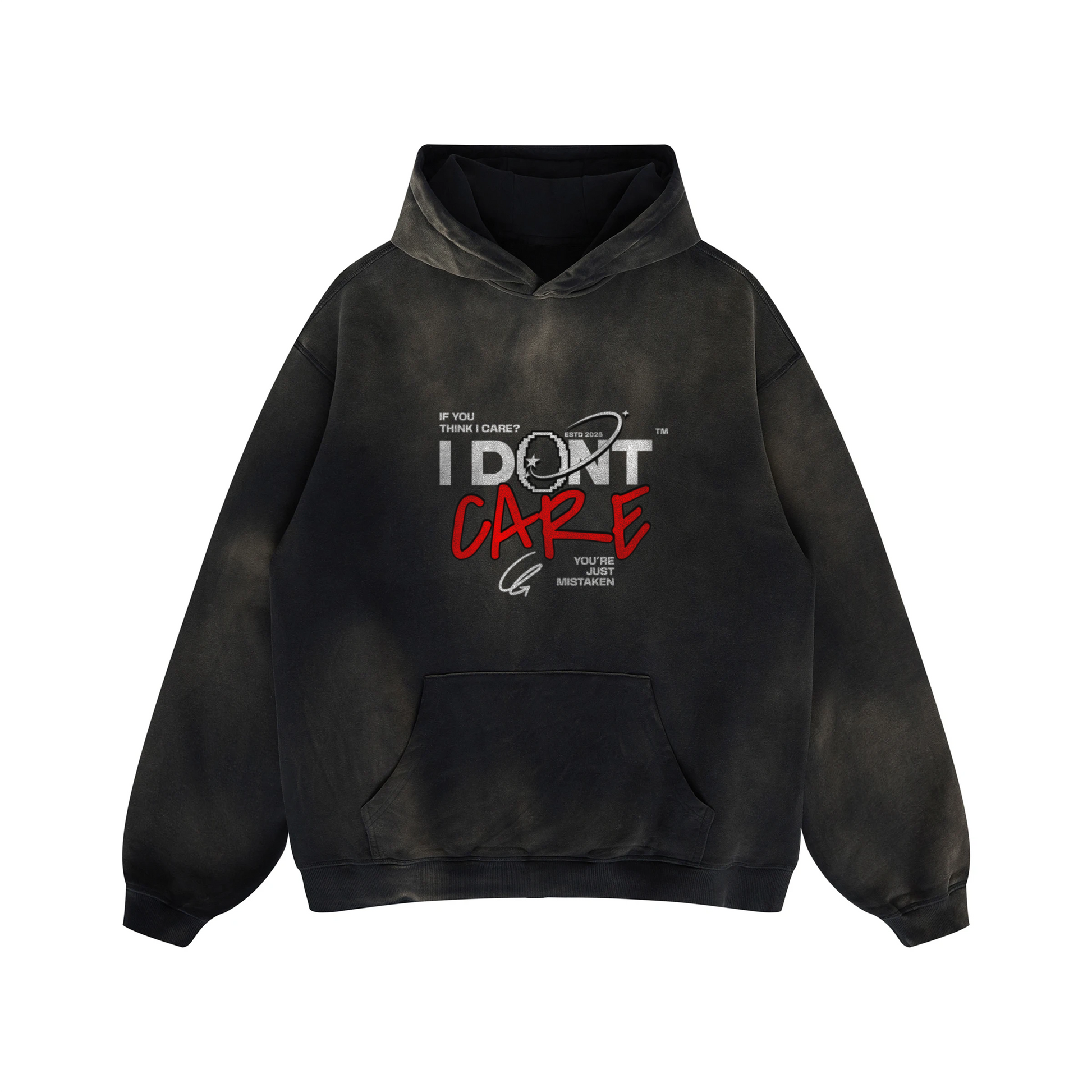 I Don't Care | Faded Hoodie | ILYRIANEDGE