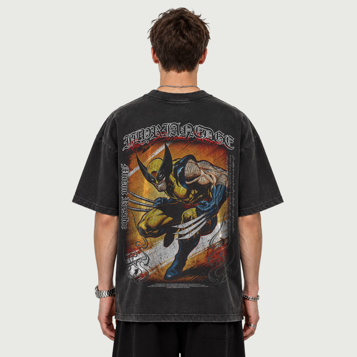 Blood & Claws |260GSM Vintage Wash Boxy T-Shirt | ILYRIANEDGE