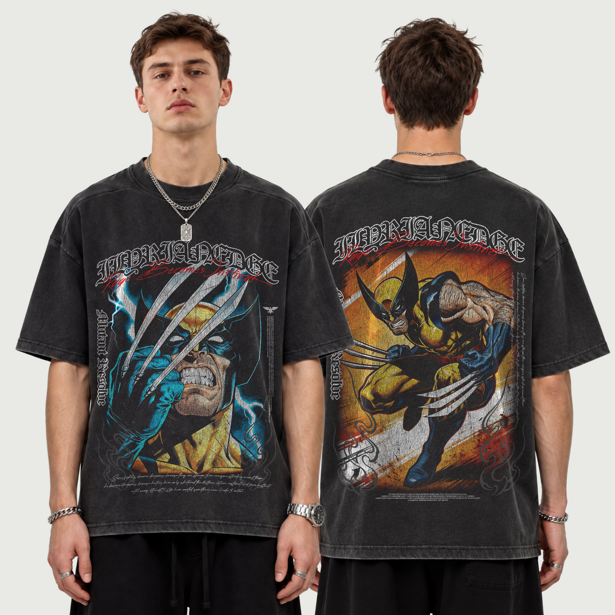 Blood & Claws |260GSM Vintage Wash Boxy T-Shirt | ILYRIANEDGE